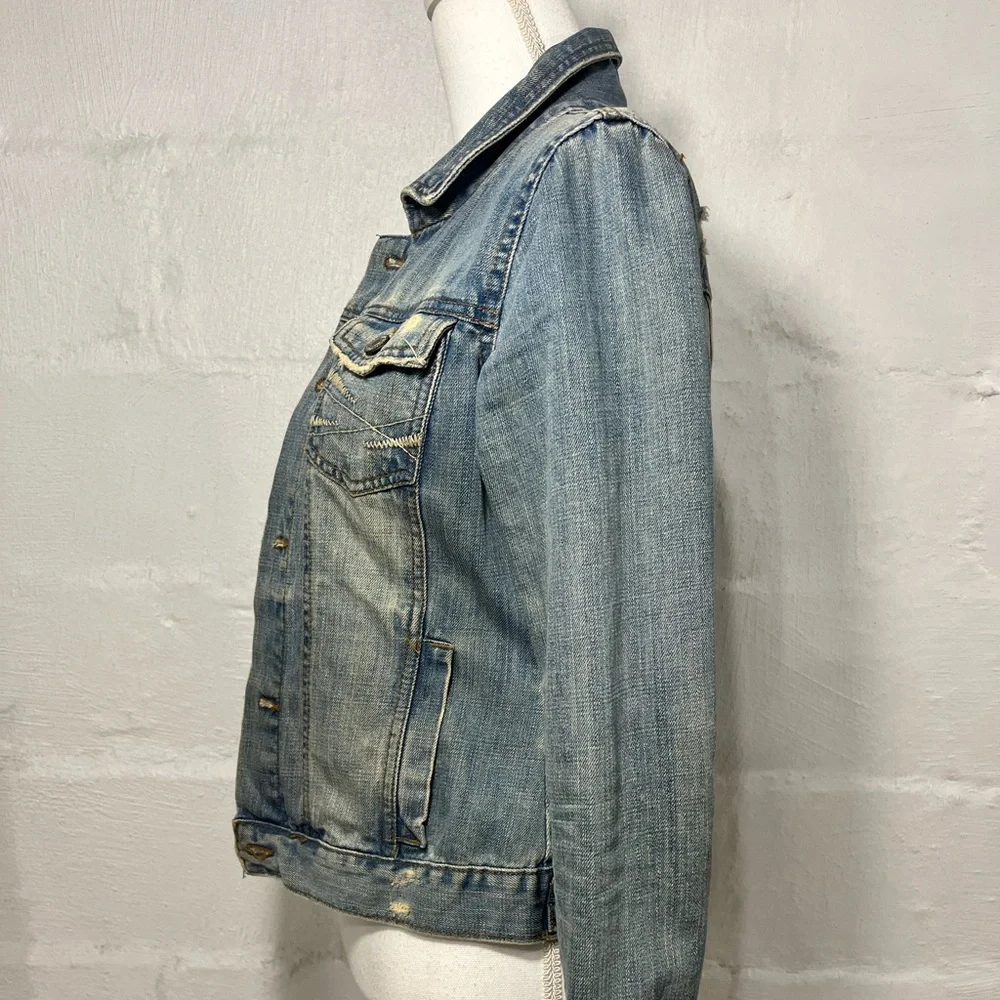 AEROPOSTALE DISTRESSED JEAN JACKET - Picture 12 of 15